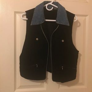 Women’s Vest - Black and Denim - Large